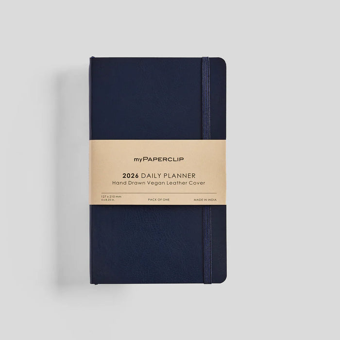 myPAPERCLIP M2 Daily 2026 Planner - A5 Slim, Vegan Leather Softcover