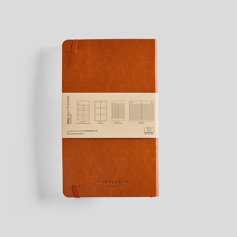 *Clearance* myPAPERCLIP M2 Daily 2026 Planner - A5 Slim, Vegan Leather Softcover