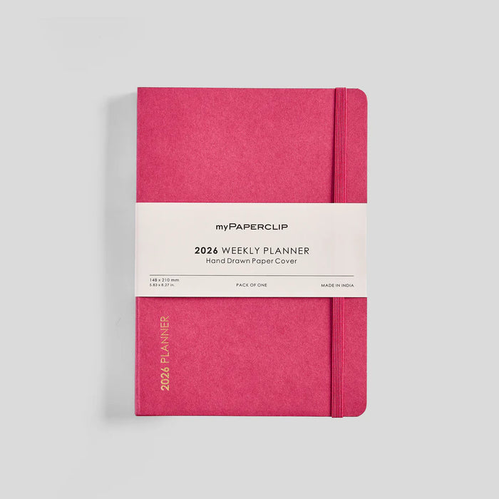 myPAPERCLIP D1 Weekly 2026 Planner- A5, Softcover