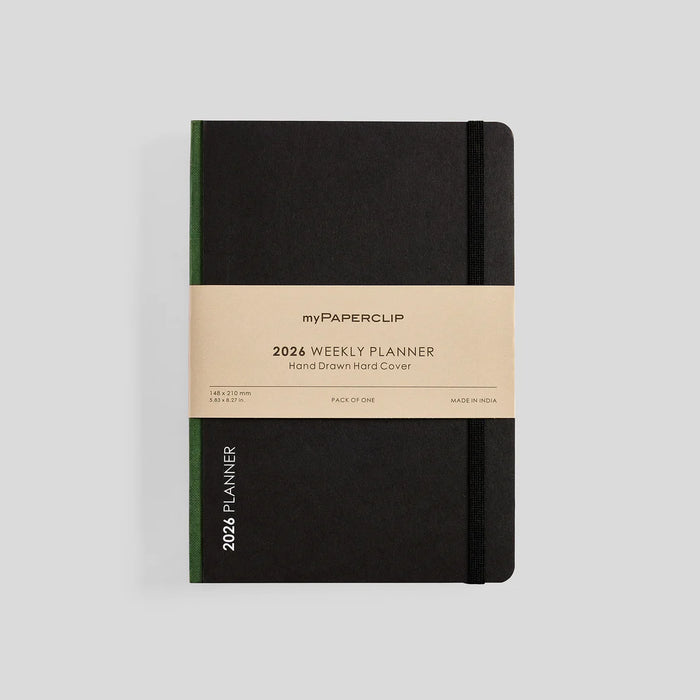 myPAPERCLIP D2 Weekly 2026 Planner - A5, Hardcover
