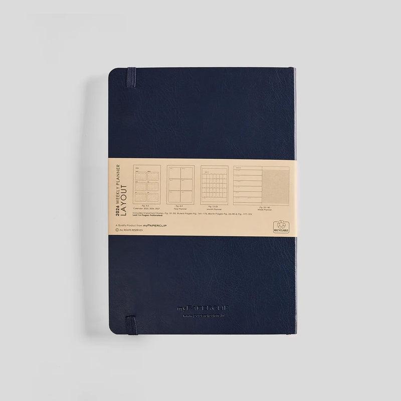 *Clearance* myPAPERCLIP R2 Weekly 2026 Planner - A5, Vegan Leather Softcover