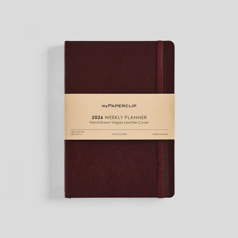 *Clearance* myPAPERCLIP R2 Weekly 2026 Planner - A5, Vegan Leather Softcover