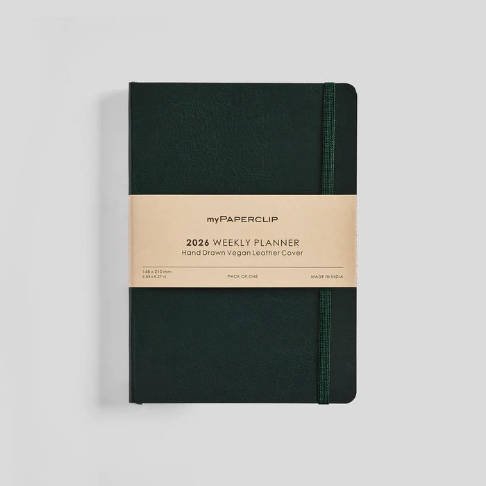 myPAPERCLIP R2 Weekly 2026 Planner - A5, Vegan Leather Softcover