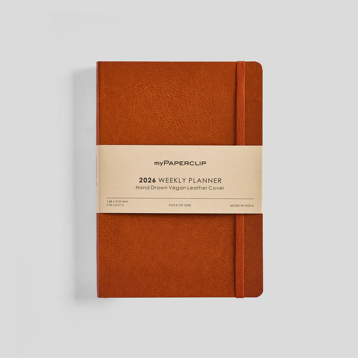 myPAPERCLIP R2 Weekly 2026 Planner - A5, Vegan Leather Softcover