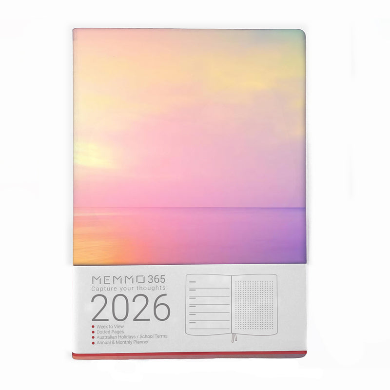 *Clearance* MEMMO365 Luxe 2026 Diary (A5) - Week to view - Sunrise