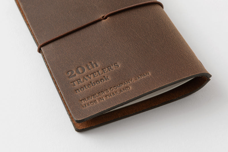TRAVELER'S Notebook 20th Anniversary Starter Set - Card Size, Brown, Special Edition