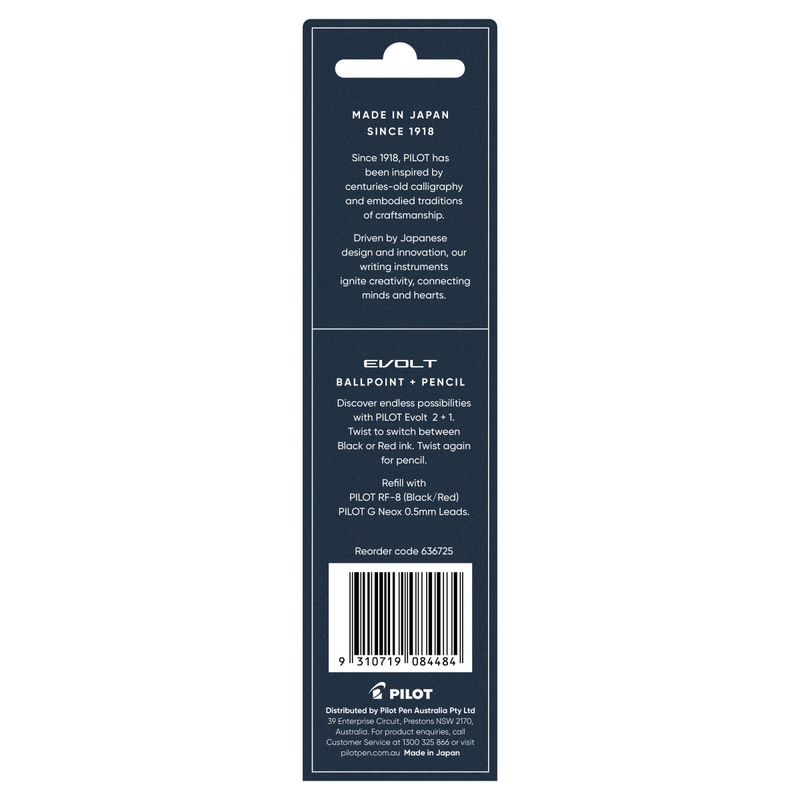 Pilot Evolt 2+1 Multifunction Pen - Black