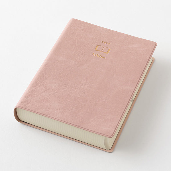 Midori Hibino - A6 1 Day 2 Pages Diary 2027 - Pink