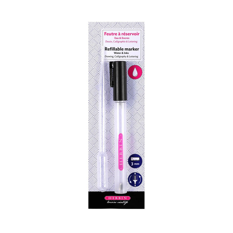 Jacques Herbin Refillable Marker Pen - Double Tip 3mm