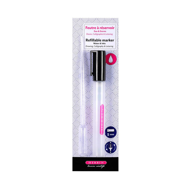 Jacques Herbin Refillable Marker Pen - Double Tip 5mm