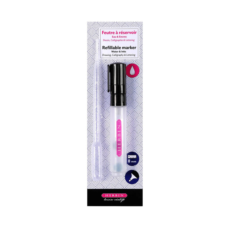 Jacques Herbin Refillable Marker Pen - Chisel Tip 8mm