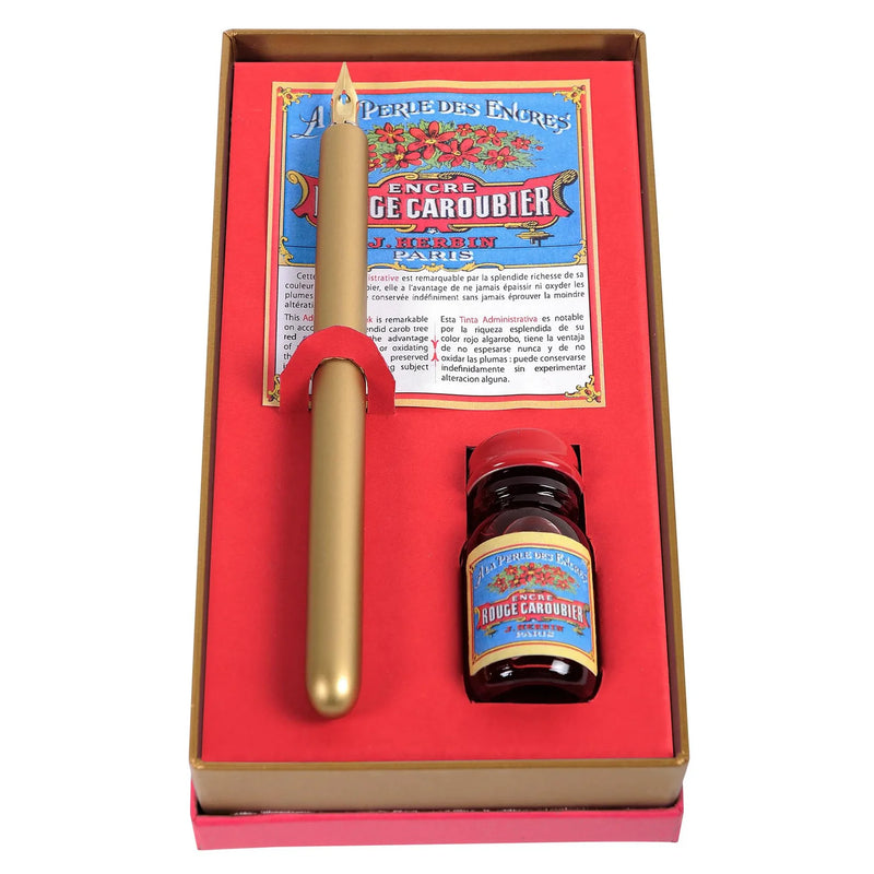 Jacques Herbin Vintage Writing Gift Set - Rouge Caroubier
