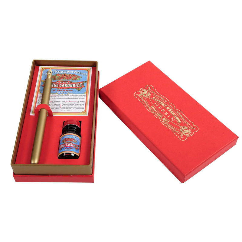 Jacques Herbin Vintage Writing Gift Set - Rouge Caroubier