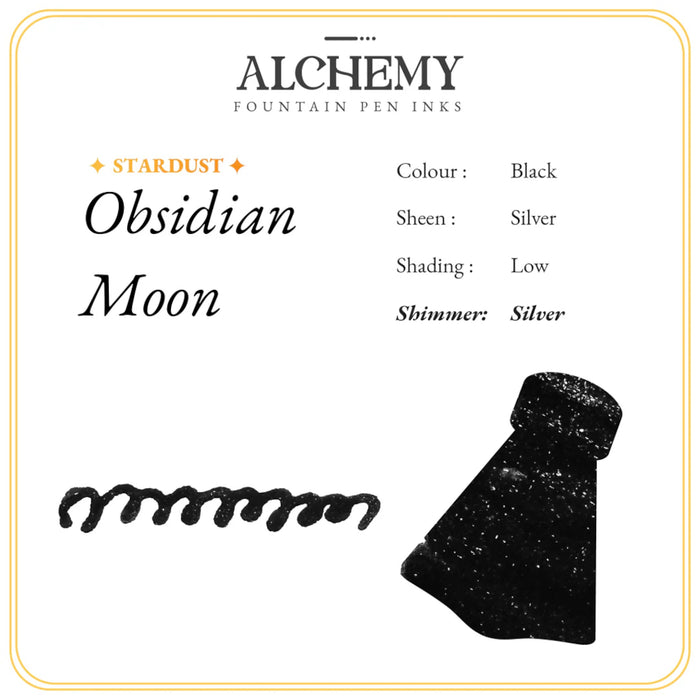 Endless Alchemy Fountain Pen Ink - Stardust - Obsidian Moon 45ml