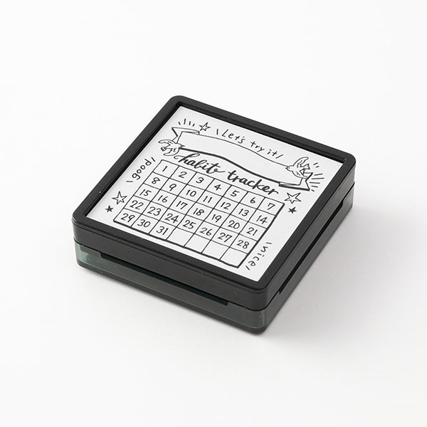 Midori Paintable Self-Inking Stamp - Habit Tracker
