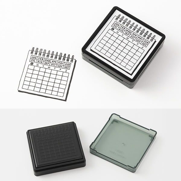 Midori Paintable Self-Inking Stamp - Calendar
