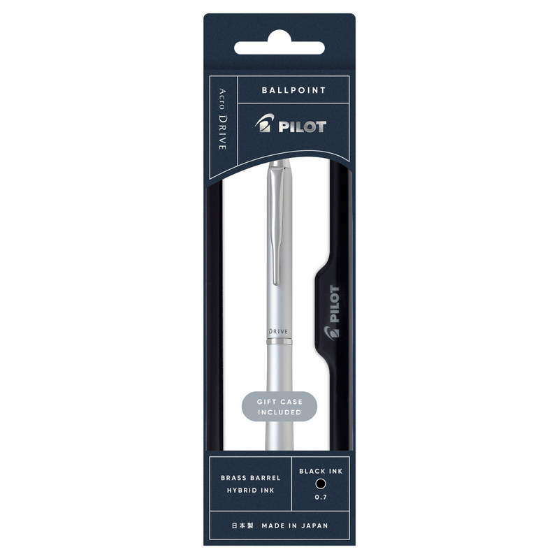 Pilot Acro Drive Hybrid Ballpoint Pen - Silver — Pulp Addiction