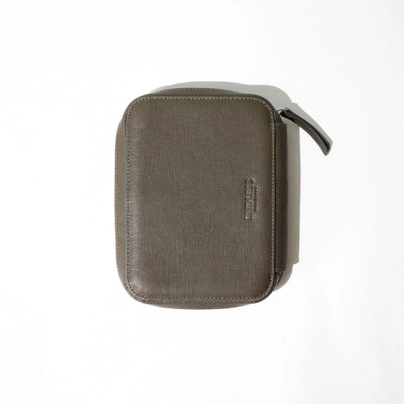 Endless Companion Adjustable Pen Pouch Green - 10 Pens (New Saffiano Leather)