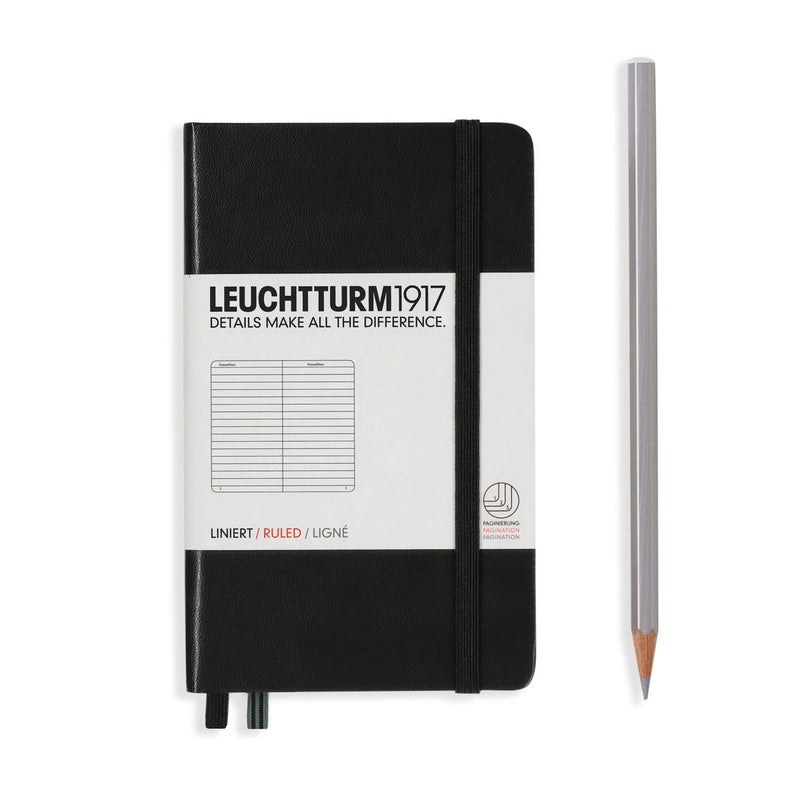 Leuchtturm1917 Notebook Pocket (A6), Ruled - Black