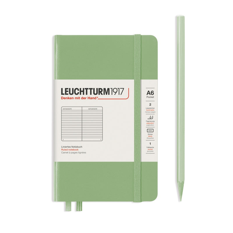 Leuchtturm1917 Notebook Pocket (A6), Ruled - Sage