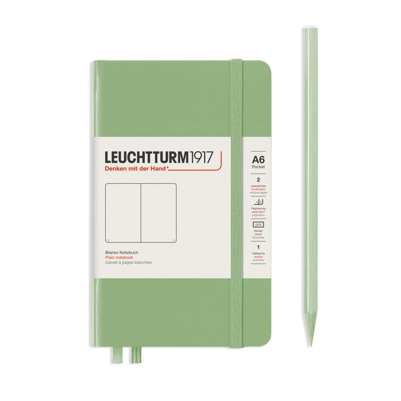 Leuchtturm1917 Notebook Pocket (A6), Plain - Sage