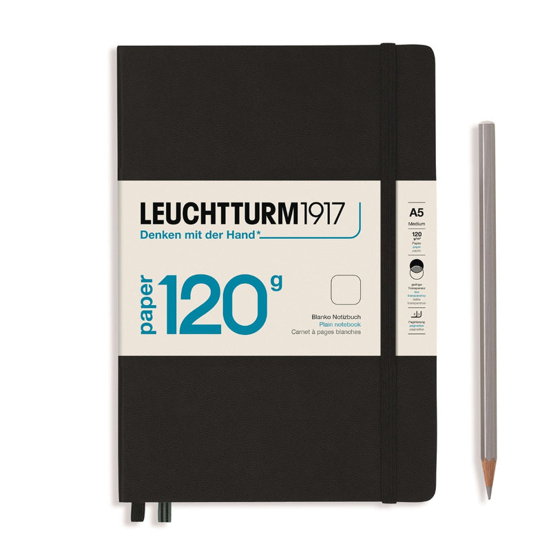 Leuchtturm1917 120gsm Edition Hardcover Notebook (A5), Plain - Black