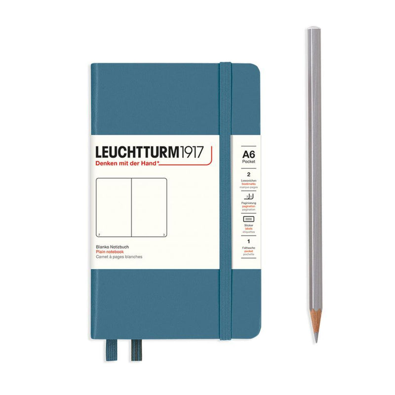 Leuchtturm1917 Notebook Pocket (A6), Plain - Stone Blue