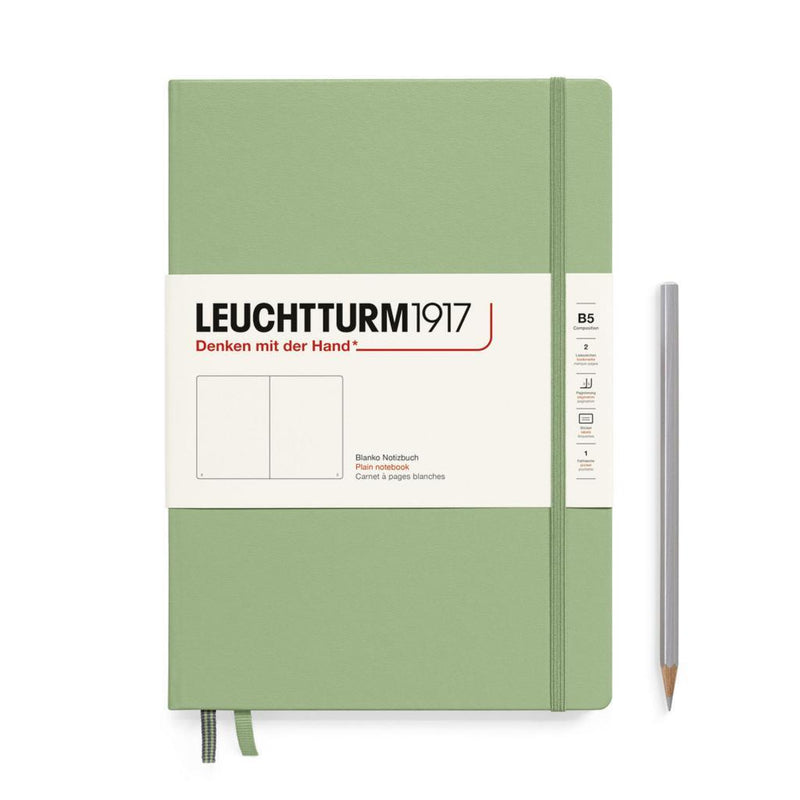 Leuchtturm1917 Notebook Composition Hardcover (B5), Plain - Sage