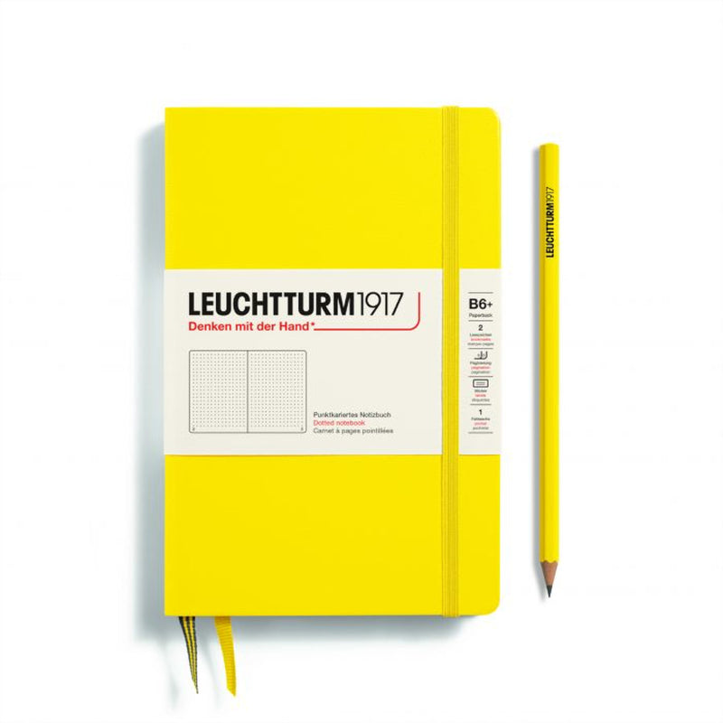 Leuchtturm1917 Notebook Paperback Hardcover (B6+), Dotted - Lemon