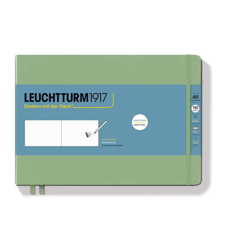 Leuchtturm1917 Sketchbook Medium Landscape (A5) - Sage