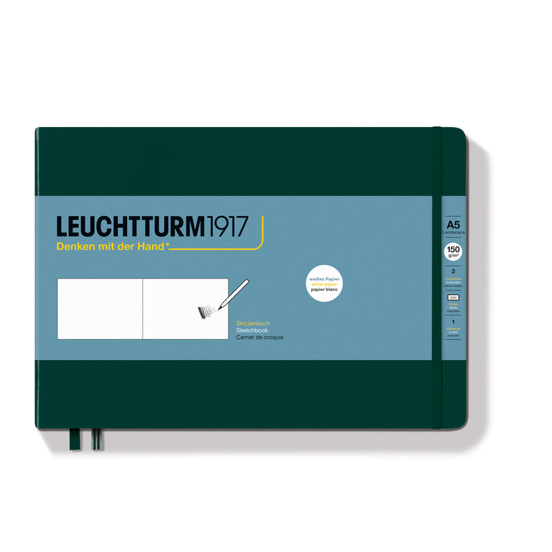 Leuchtturm1917 Sketchbook Medium Landscape (A5) - Forest Green