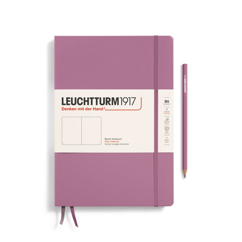 Leuchtturm1917 Notebook Composition Hardcover (B5), Plain - Dusty Rose