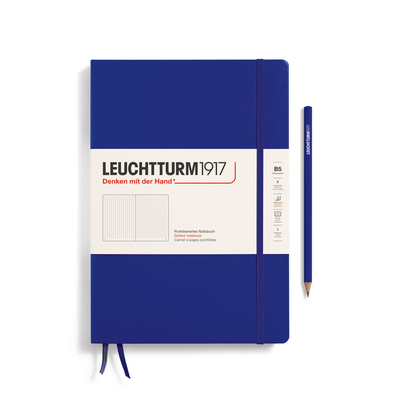 Leuchtturm1917 Notebook Composition Hardcover (B5), Dotted - Ink