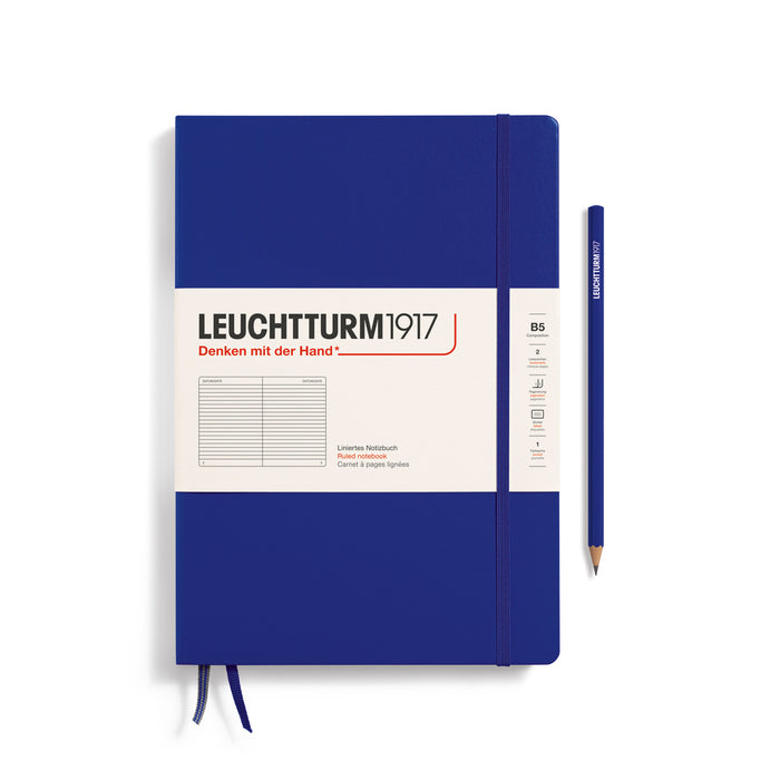 Leuchtturm1917 Notebook Composition Hardcover (B5), Ruled - Ink