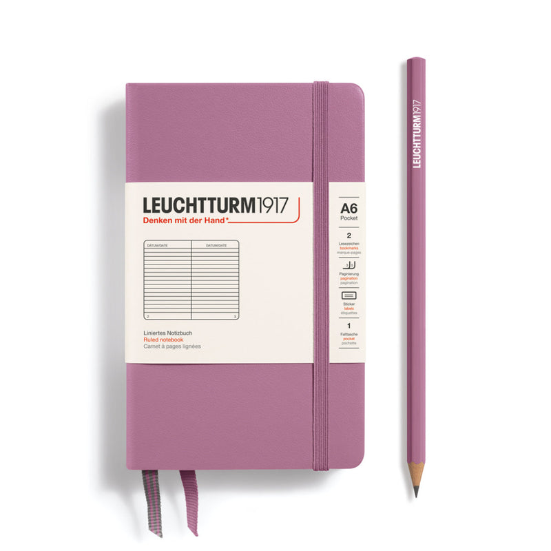 Leuchtturm1917 Notebook Pocket (A6), Ruled - Dusty Rose