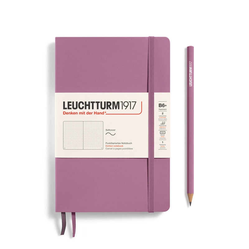 Leuchtturm1917 Notebook Paperback Softcover (B6+), Dotted - Dusty Rose