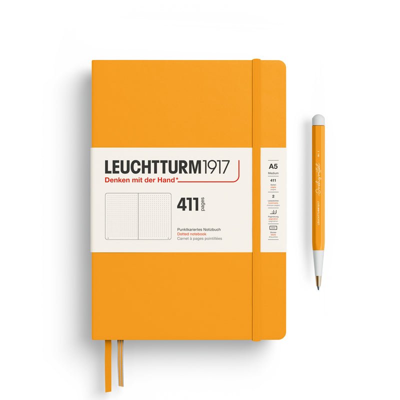 Leuchtturm1917 Notebook Hardcover (A5), 411 Pages, Dotted - Rising Sun