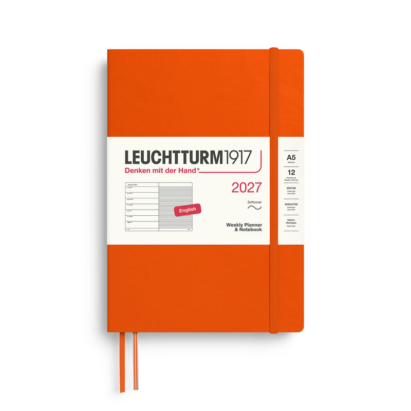 Leuchtturm1917 - 2027 Weekly Planner & Notebook Softcover (A5) - Pumpkin