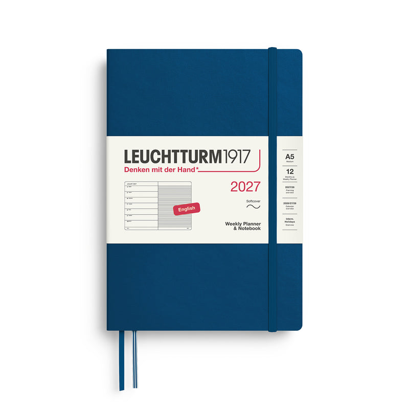 Leuchtturm1917 - 2027 Weekly Planner & Notebook Softcover (A5) - Indigo