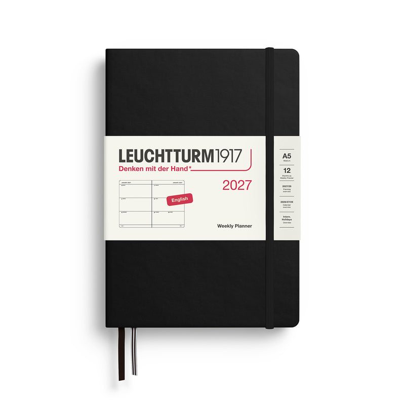 Leuchtturm1917 - 2027 Weekly Planner (A5), Hardcover, Black