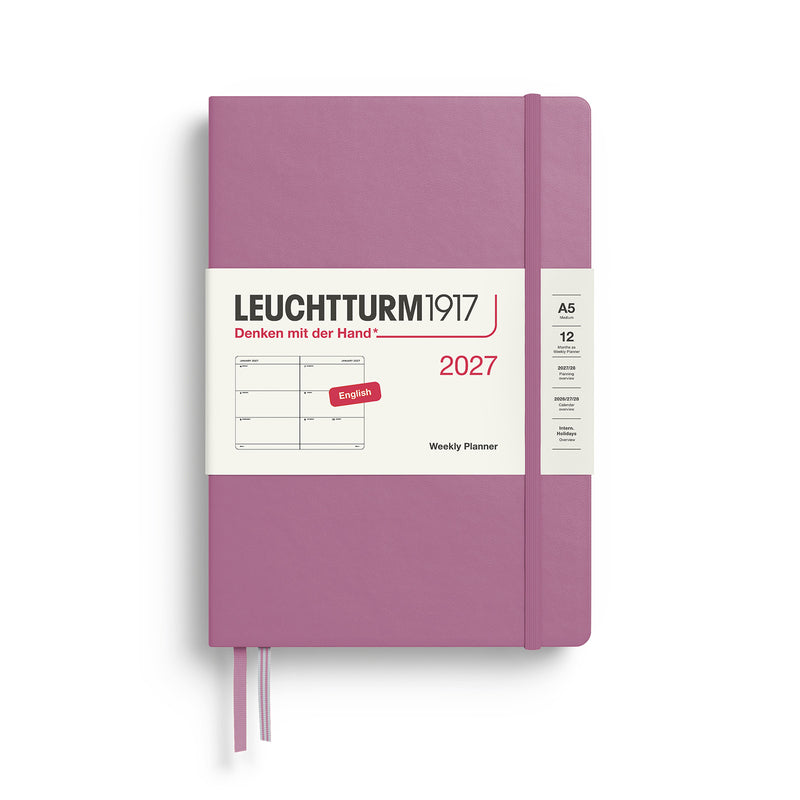 Leuchtturm1917 - 2027 Weekly Planner (A5), Hardcover, Dusty Rose