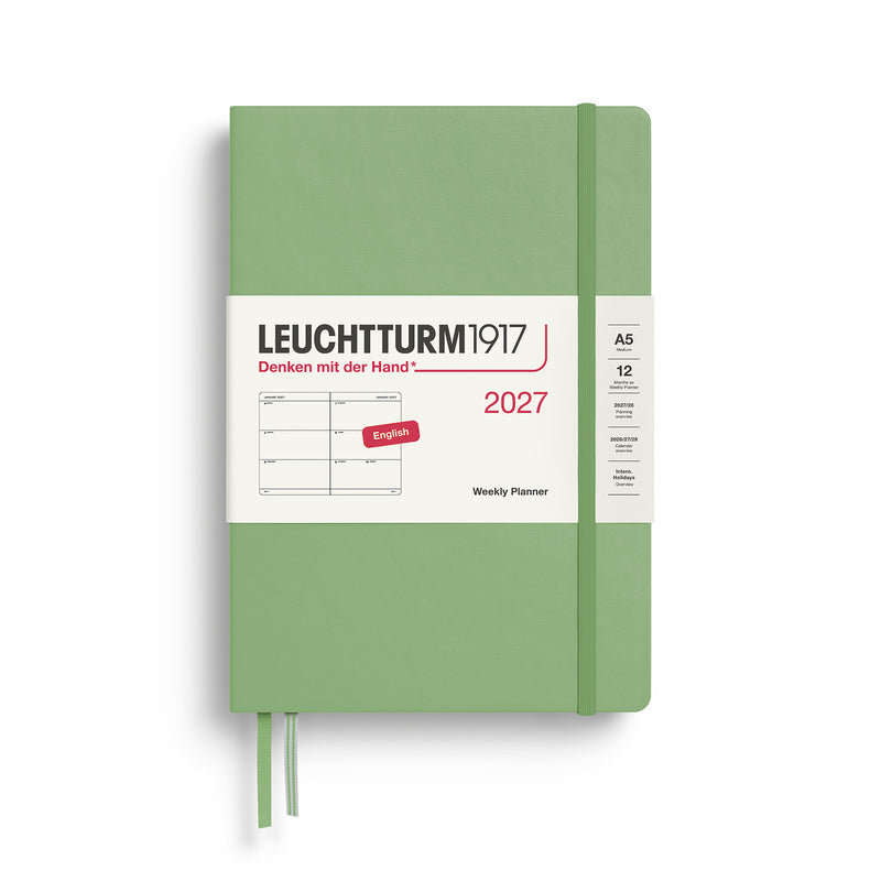Leuchtturm1917 - 2027 Weekly Planner (A5), Hardcover, Sage