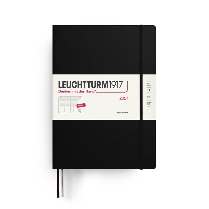 Leuchtturm1917 - 2027 Week Planner (A4+), Hardcover, Black
