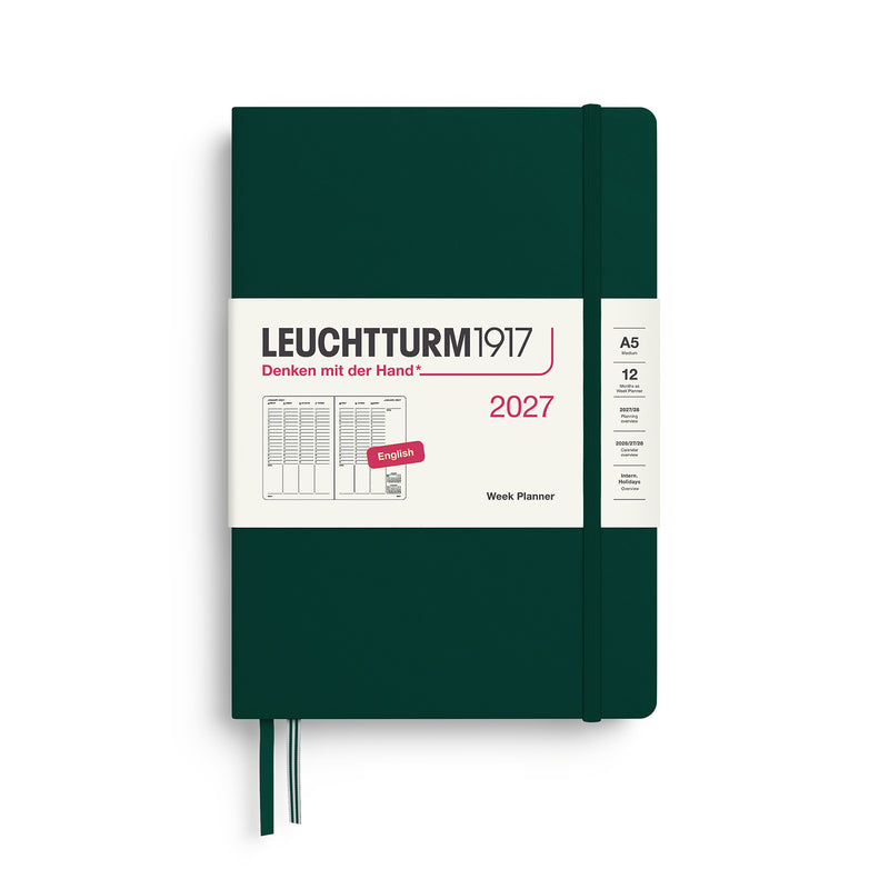 Leuchtturm1917 - 2027 Week Planner Hardcover (A5) - Forest Green