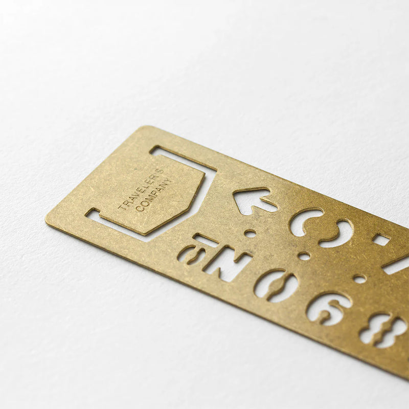TRAVELER'S Brass Template Bookmark - Number