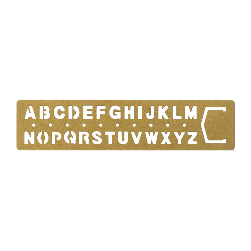 TRAVELER'S Brass Template Bookmark - Alphabet