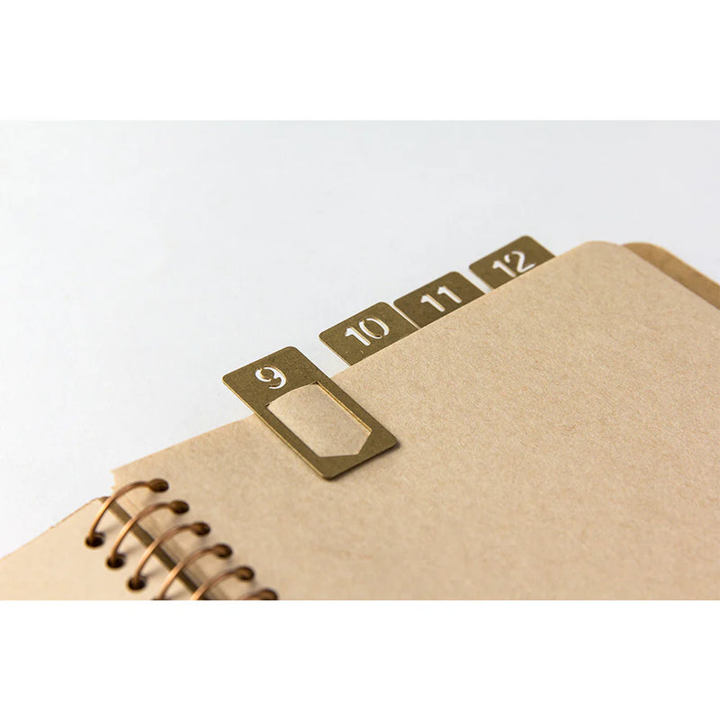 TRAVELER'S Brass Number Clips (Pack of 12)