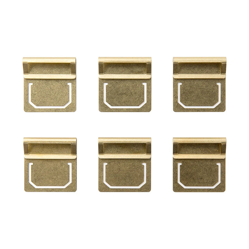TRAVELER'S Brass Index Clips (Pack of 6)