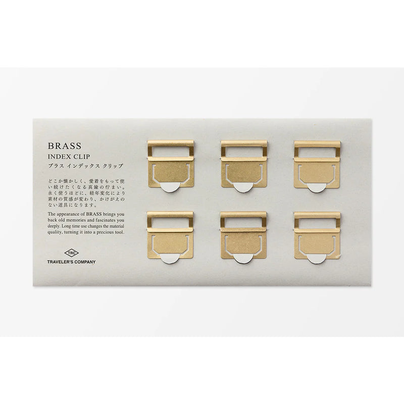 TRAVELER'S Brass Index Clips (Pack of 6)