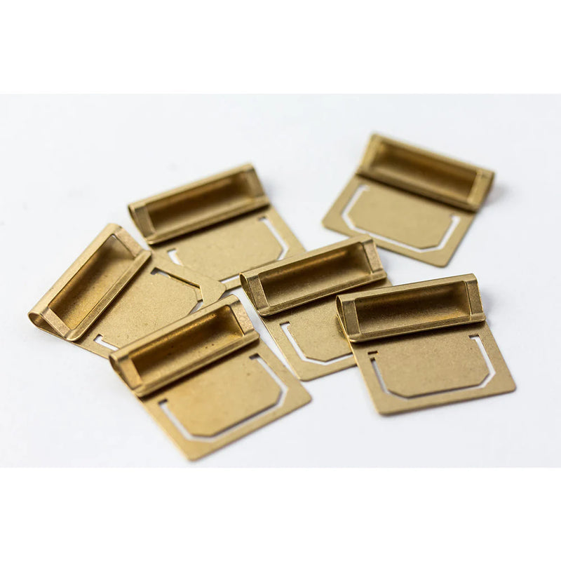 TRAVELER'S Brass Index Clips (Pack of 6)